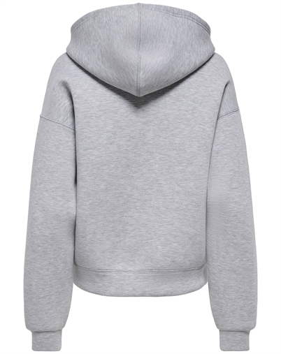 Only - ONLNaomi Two-Way Zip Hoodie - Light Grey Melange